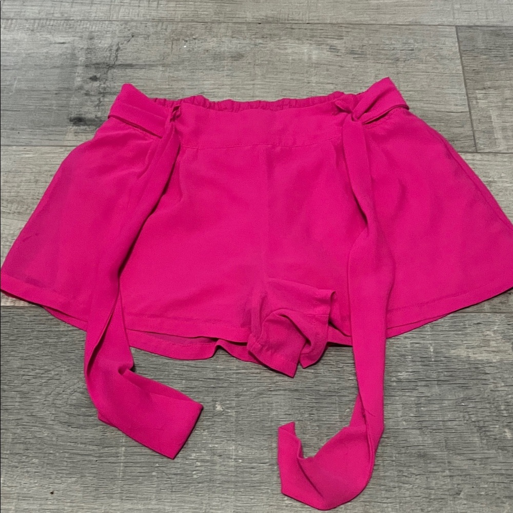 Miss Avenue Fuchsia High Waist Shorts